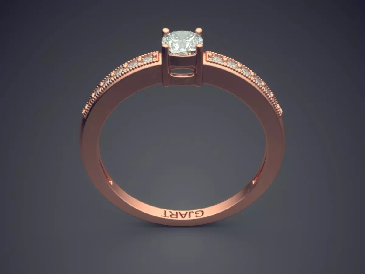 Ring With Diamonds Gjart A-559 3D print model_2