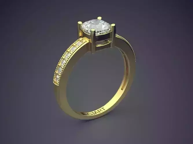 Ring With Diamonds Gjart A-54858 3D print model