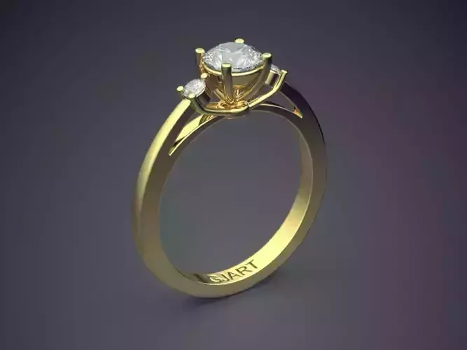 Ring With Diamonds Gjart A-553 3D print model