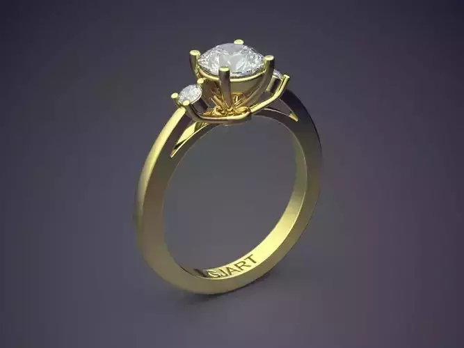Ring With Diamonds Gjart A-552 3D print model