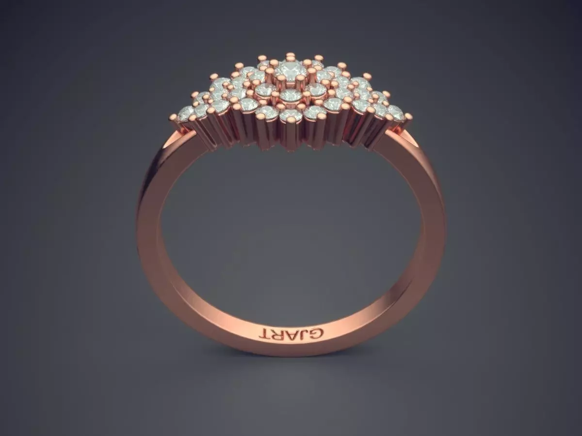 Ring With Diamonds Gjart A-550 3D print model_2