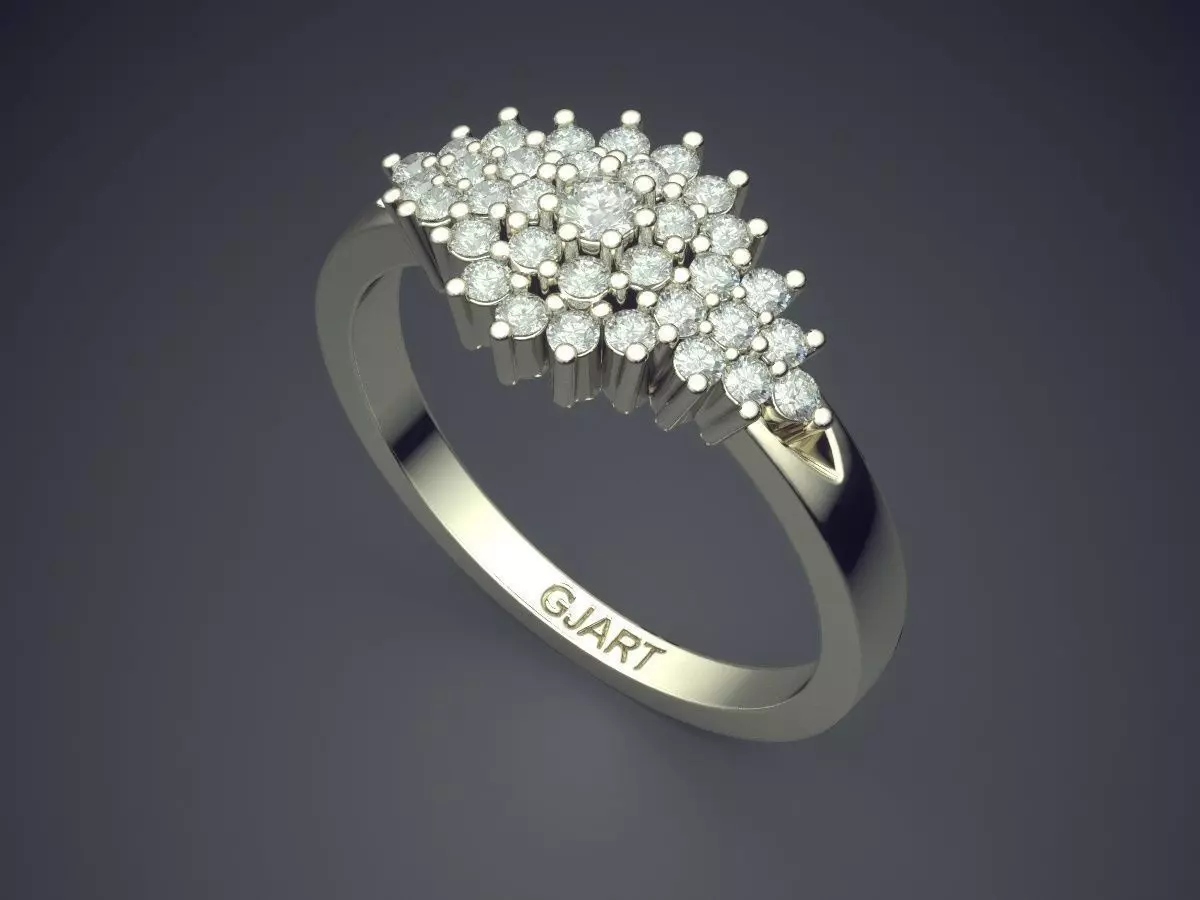 Ring With Diamonds Gjart A-550 3D print model_1