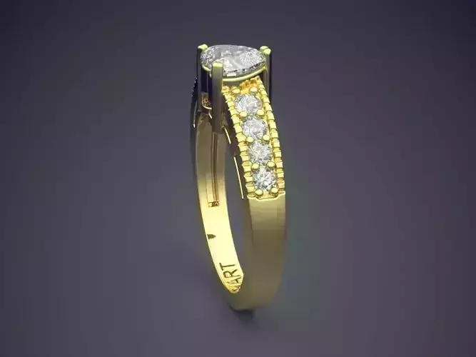 Engagement Ring With Diamonds Gjart A-539