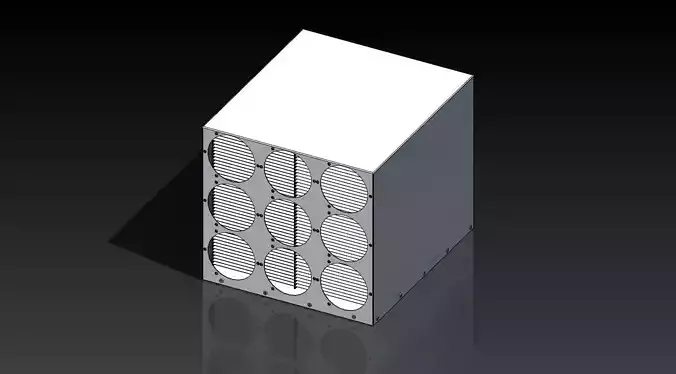 6 Pack IGBT Cooler Assembly Free 3D model
