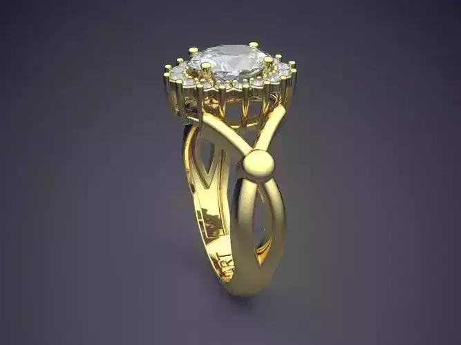 Luxurious Ring With Diamonds GJart A-534
