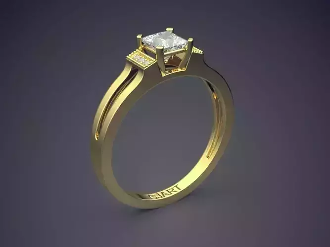 Ring With Diamonds Gjart A-533 3D print model