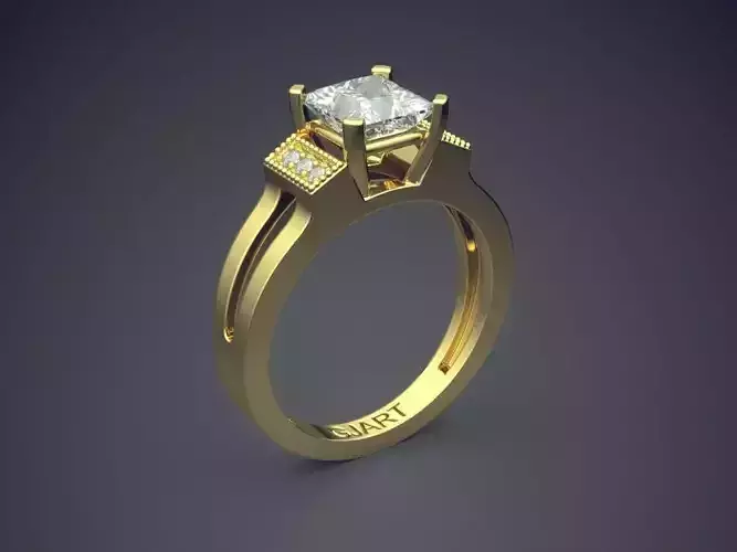 Ring With Diamonds Gjart A-531 3D print model