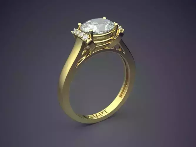 Ring With Diamonds Gjart A-526 3D print model