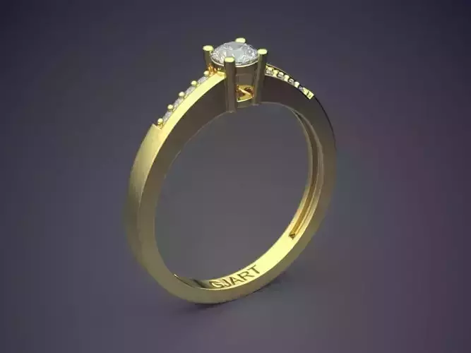 Ring With Diamonds Gjart A-520 3D print model