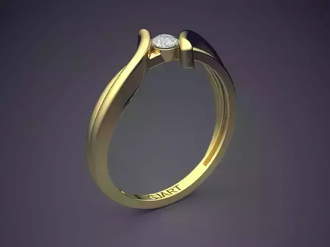 Unique Ring With Diamond gjart A-514