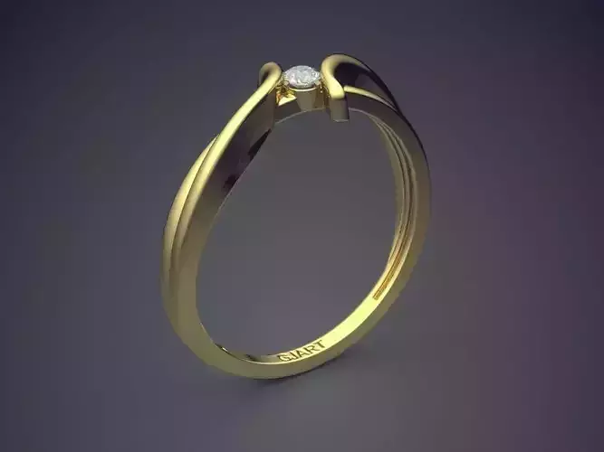 Unique Ring With Diamond Gjart A-515