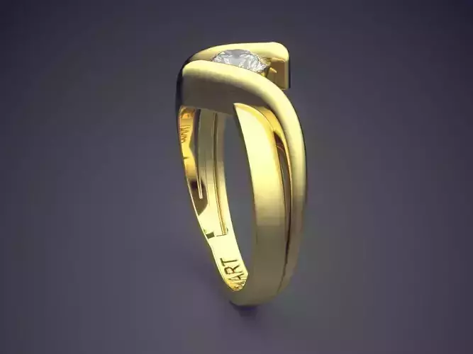 Unique Ring With Diamond Gjart A-512