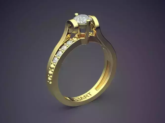 Ring With Diamonds Gjart A-511 3D print model