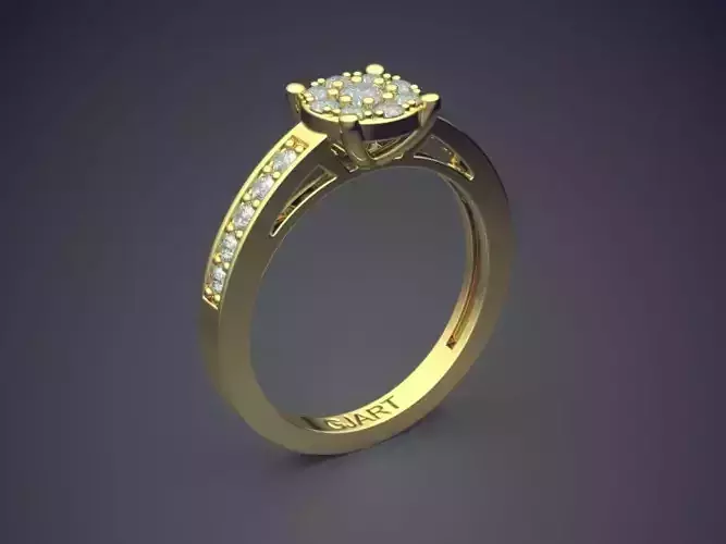 Ring With Diamonds Gjart A-505 3D print model