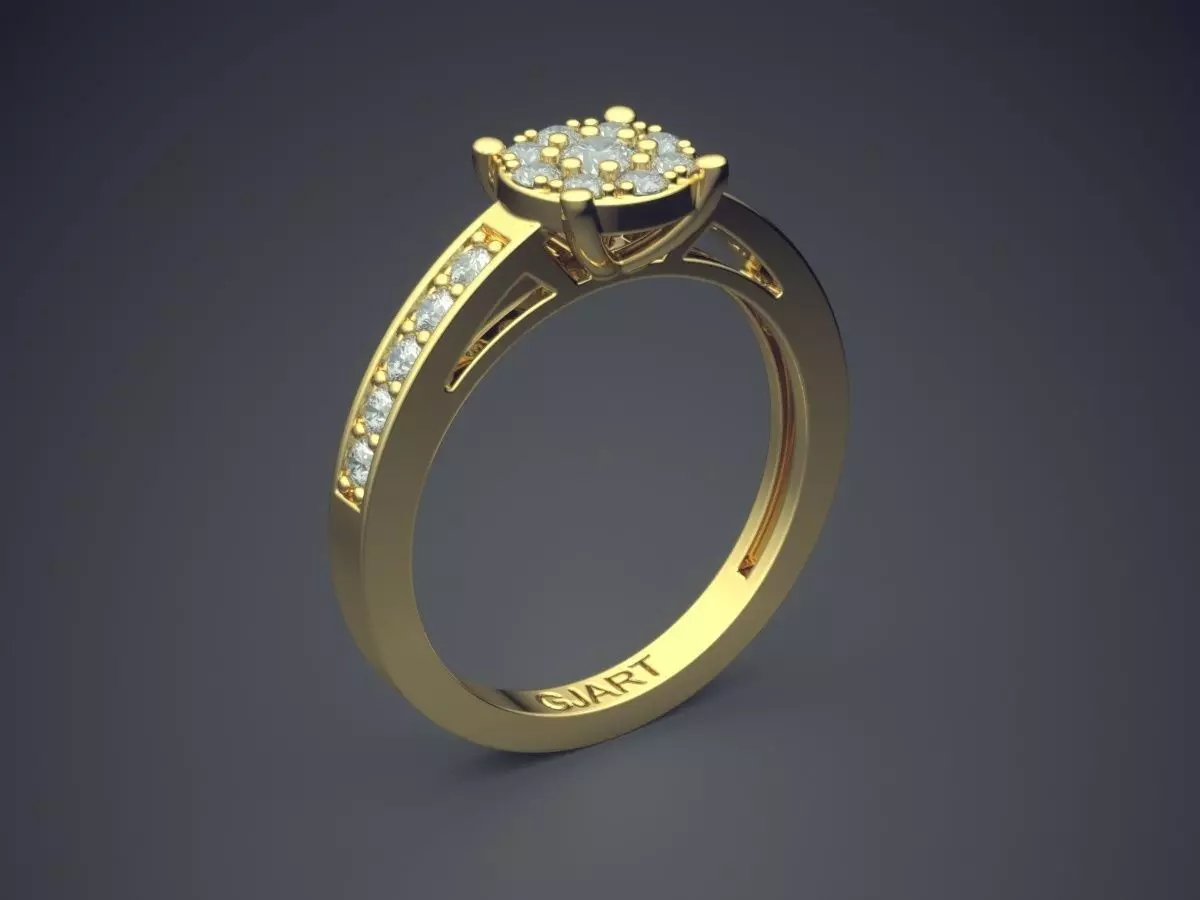 Ring With Diamonds Gjart A-505 3D print model