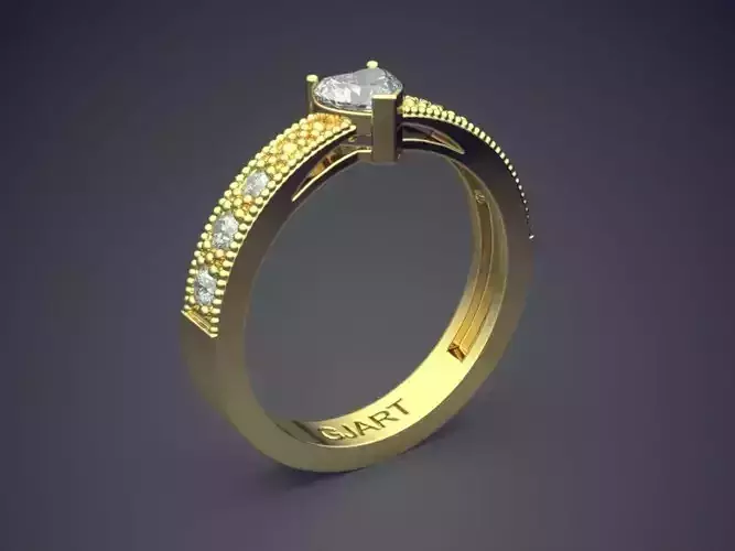 Ring With Diamonds Gjart A-496 3D print model