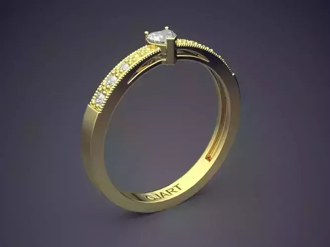 Ring With Diamonds Gjart A-494 3D print model
