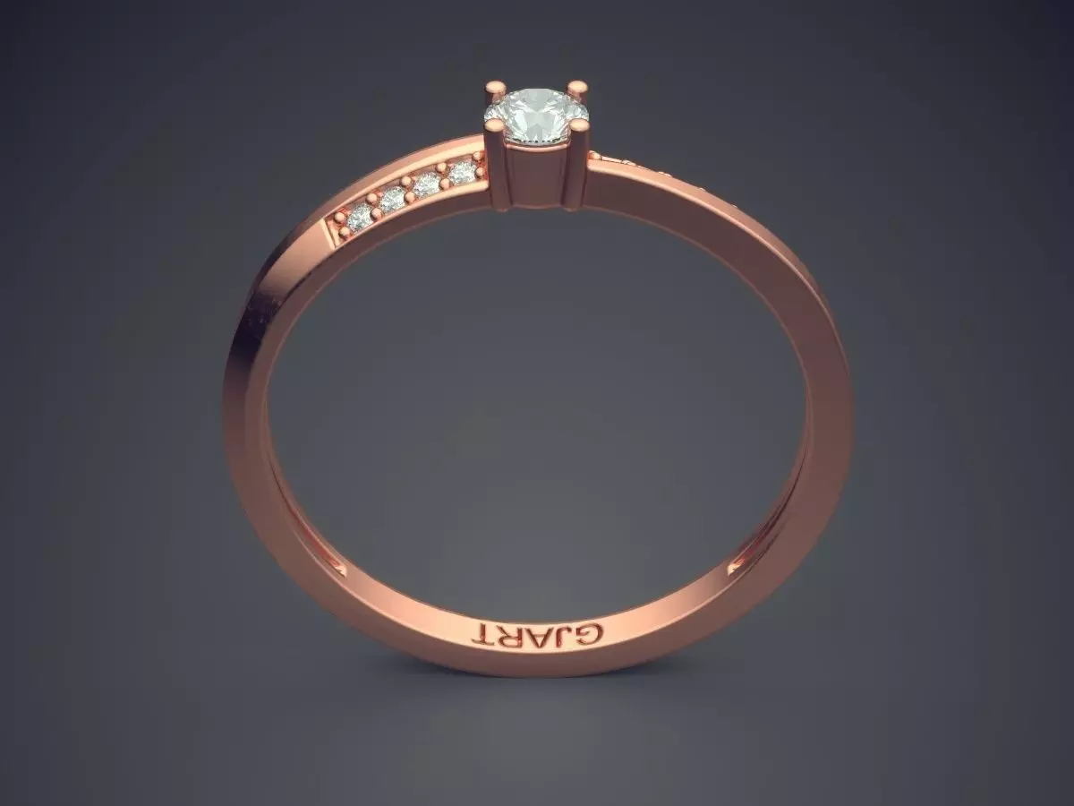 Ring With Diamonds Gjart A-490 3D print model_2