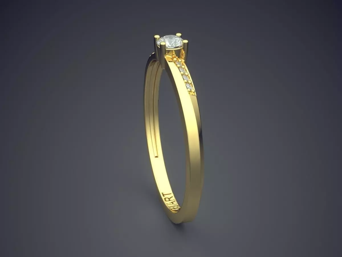 Ring With Diamonds Gjart A-490 3D print model_3