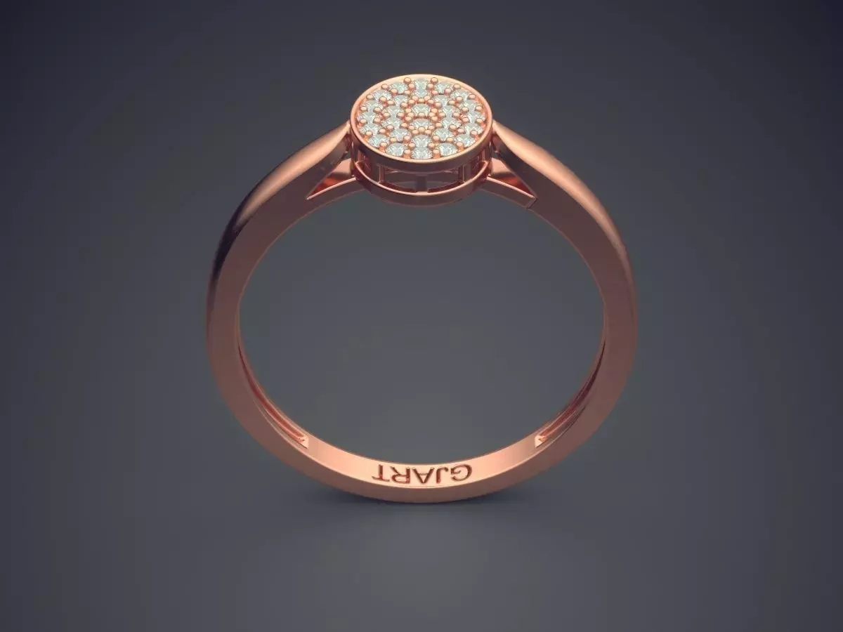 Ring With Diamonds Gjart A-487 3D print model_2