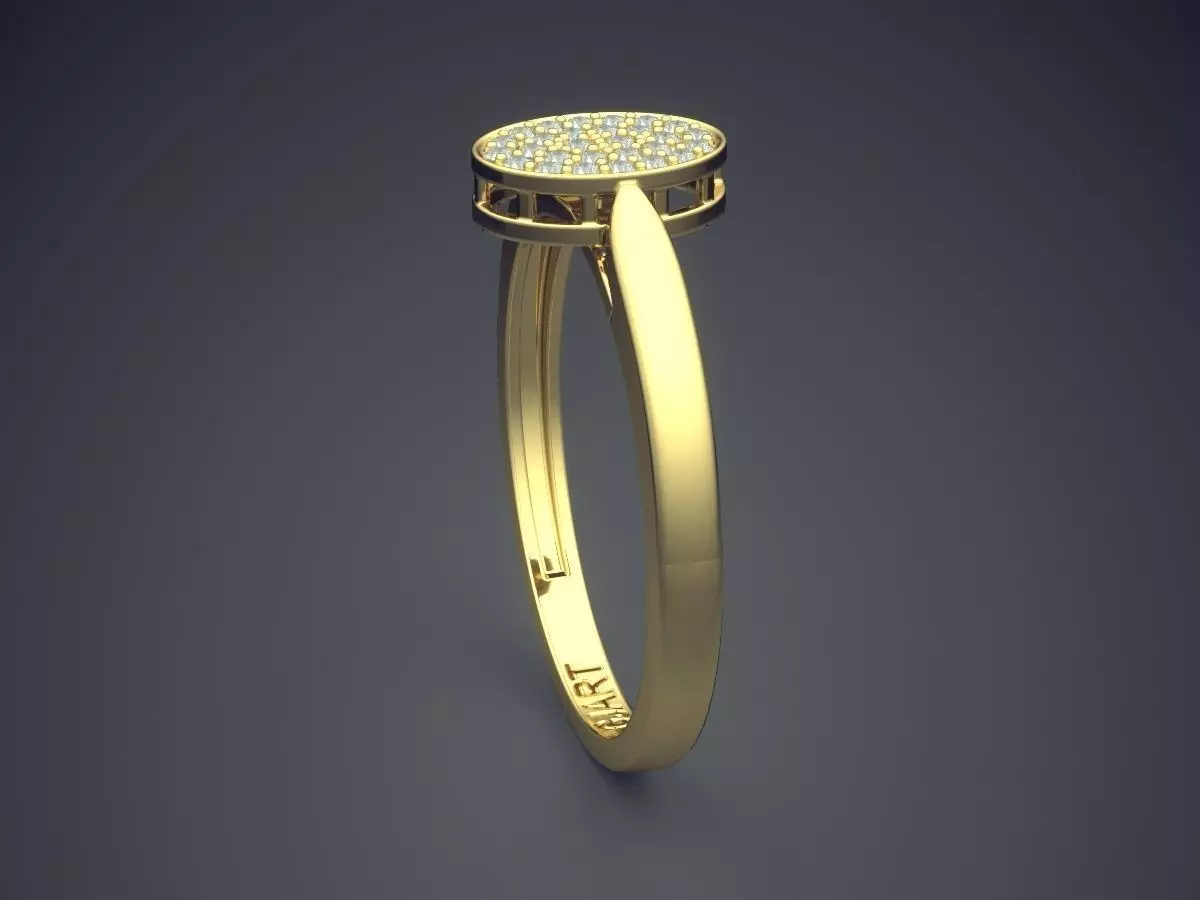 Ring With Diamonds Gjart A-487 3D print model_3