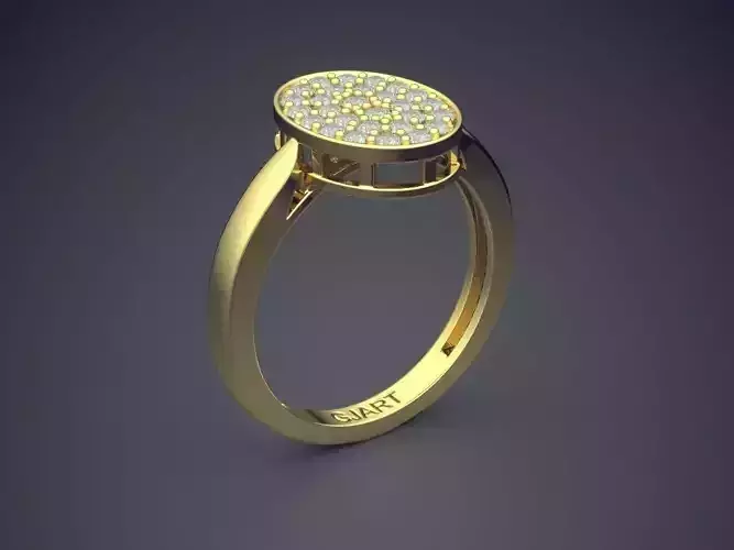 Ring With Diamonds Gjart A-485 3D print model