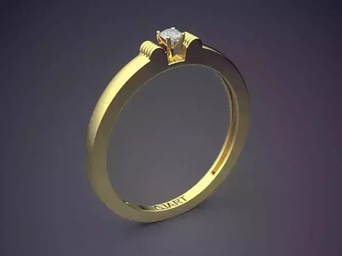 Ring With Tiny Diamond Gjart A-484 3D print model