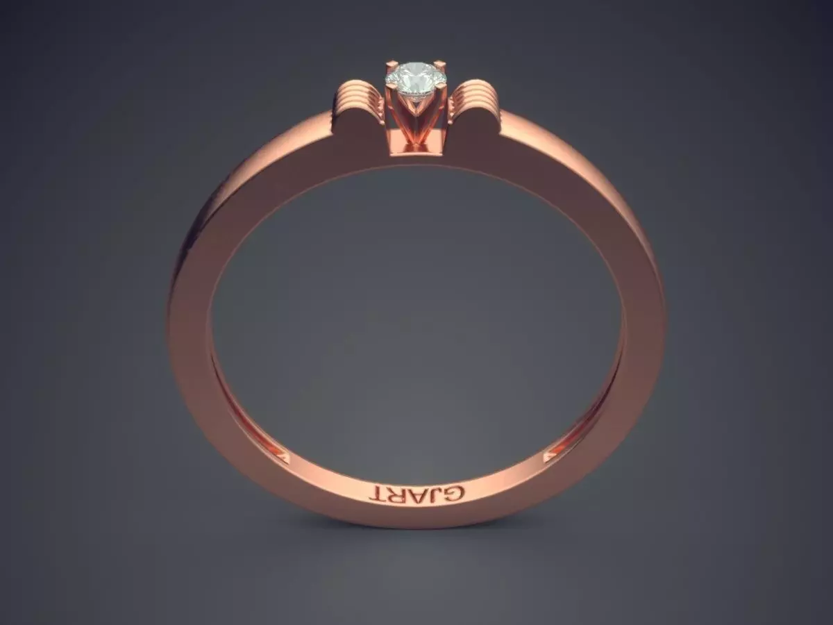 Ring With Tiny Diamond Gjart A-484 3D print model_2