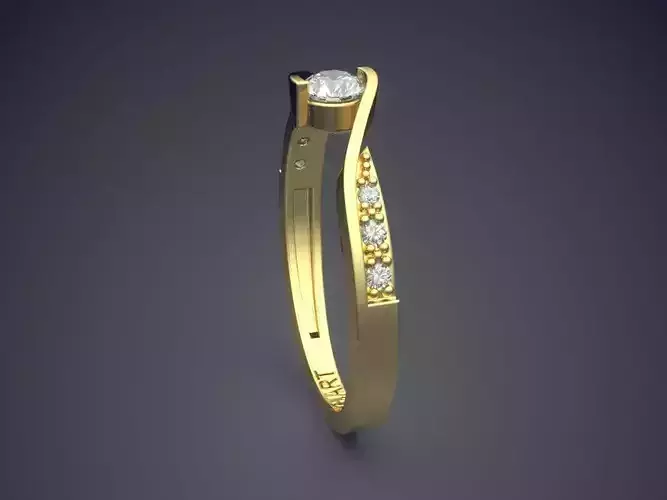 Unique Ring With Diamonds Gjart A-465