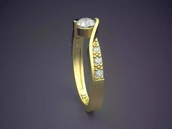 Unique Engagement Ring With Diamonds Gjart A-464