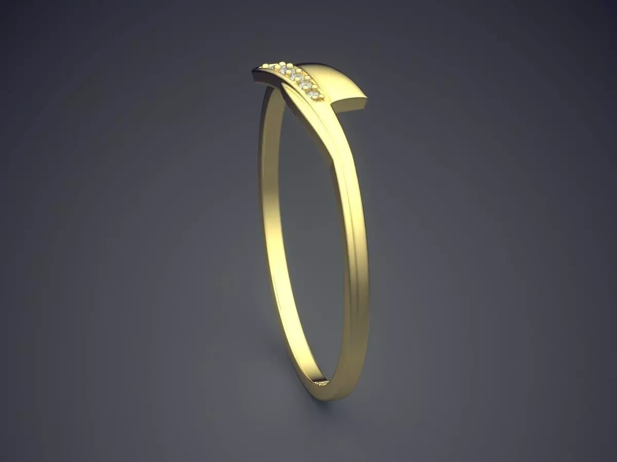 Ring With Small Diamonds Gjart A-457 3D print model_3