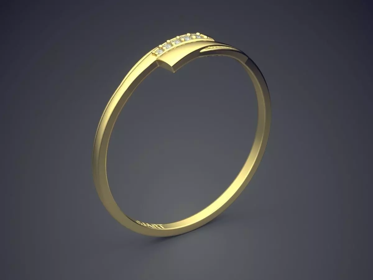 Ring With Small Diamonds Gjart A-457 3D print model_0