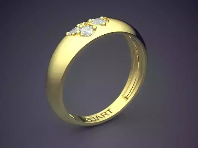Ring With Few Diamonds Gjart A-452 3D print model