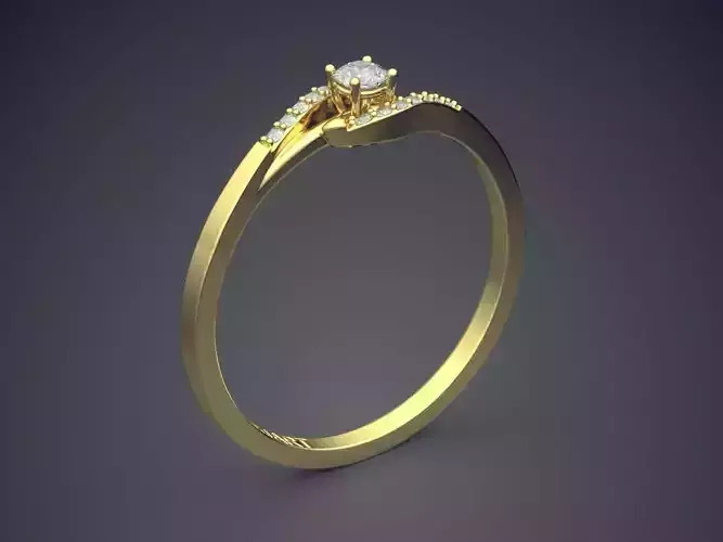 Ring With Diamonds Gjart A-451 3D print model