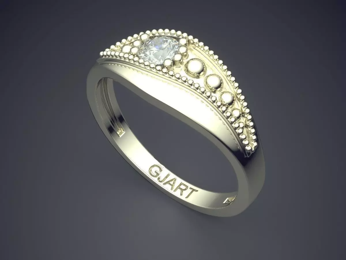 Unique Ring Gjart A-440 3D print model_1