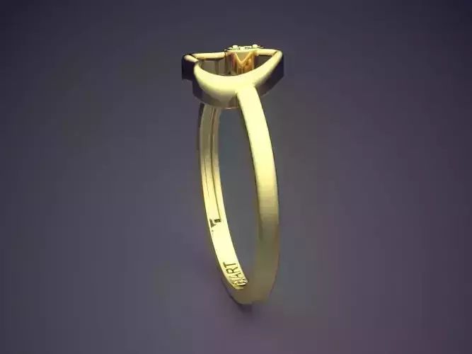 Heart-shaped Ring With Diamond Gjart A-430