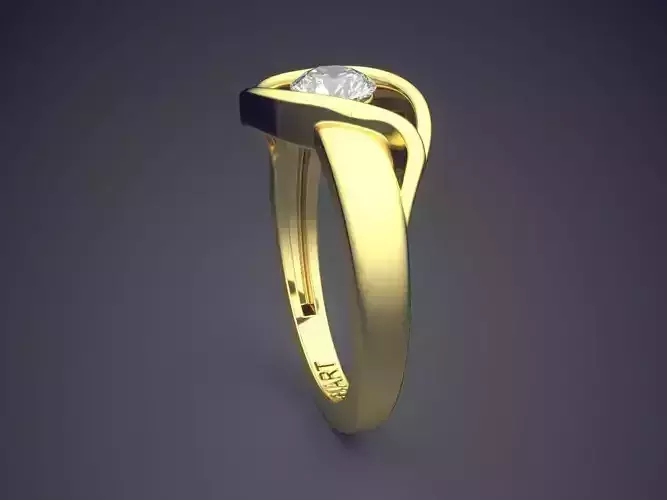 Unique Ring With Diamond Gjart A-422