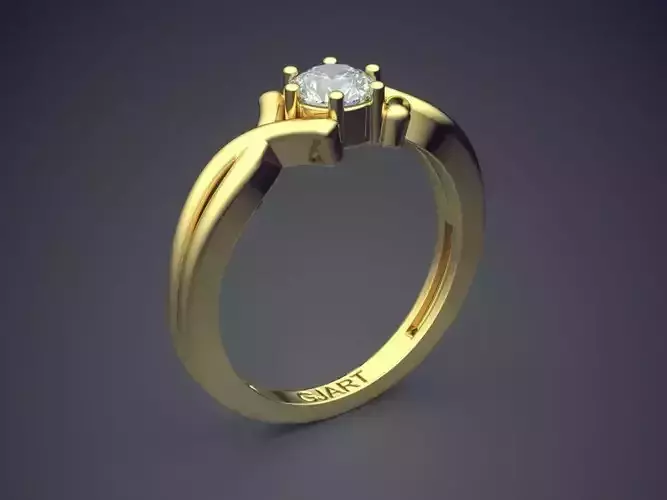 Ring With Diamond Gjart A-419 3D print model