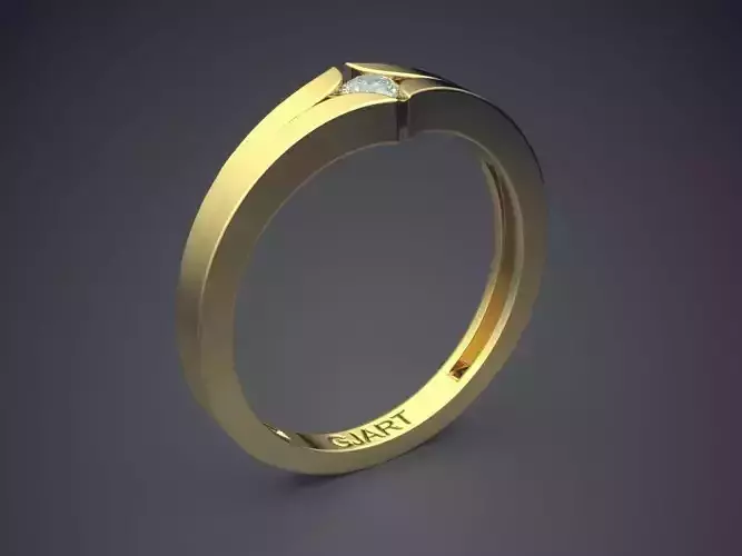 Unique Ring With Diamond Gjart A-414