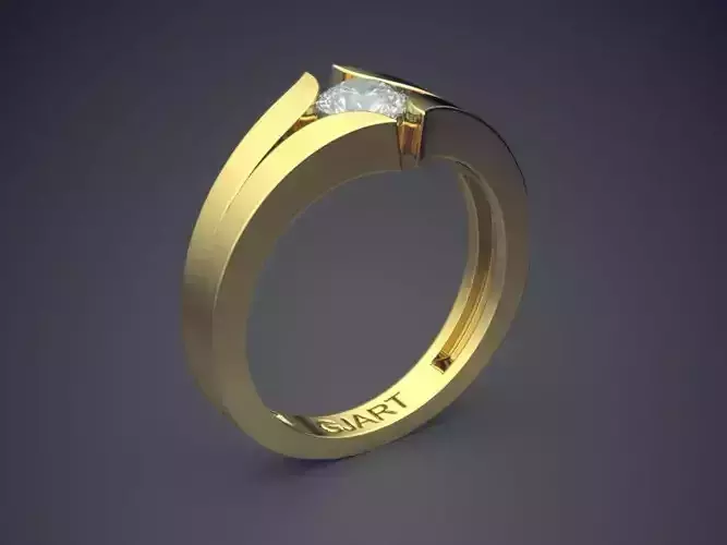 Unique Ring With Diamond Gjart A-413