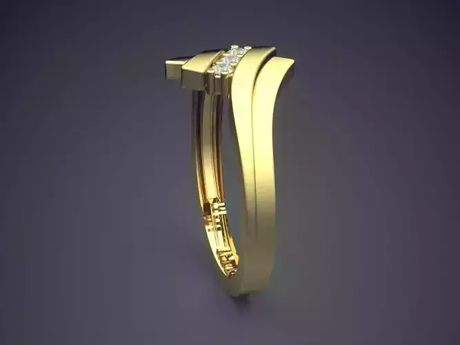 Unique Ring With Diamonds A-410