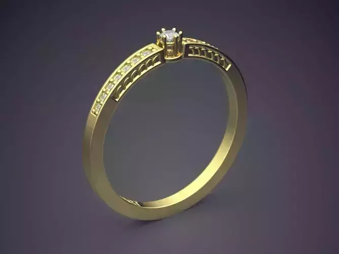 Ring With Diamonds Gjart A-41 3D print model