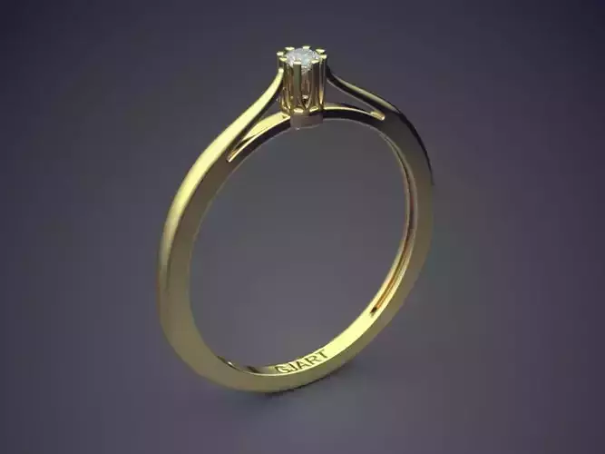 Ring With Diamond Gjart A-409 3D print model