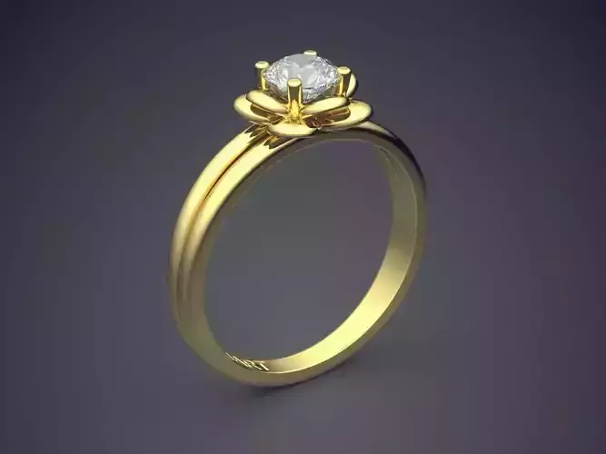 Heart-shaped Ring With Diamond Gjart A-398