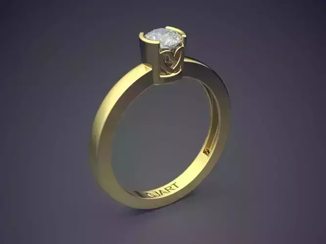 Ring With Diamonds Gjart A-392 3D print model