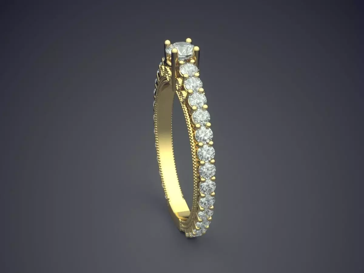 Ring With Diamonds Gjart A-387 3D print model_3