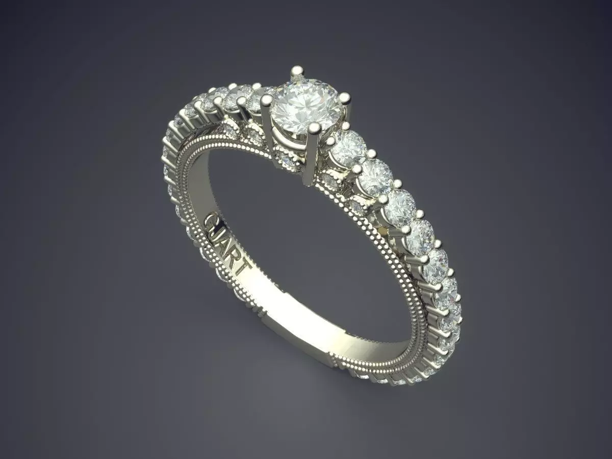 Ring With Diamonds Gjart A-387 3D print model_1