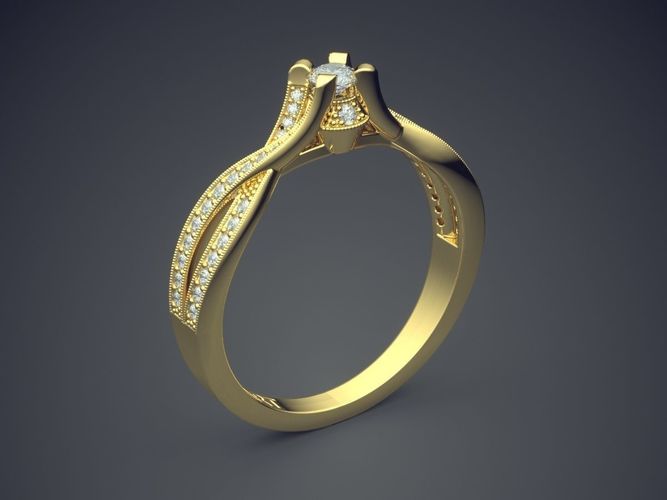 Ring With Diamonds Gjart A-380 3D print model