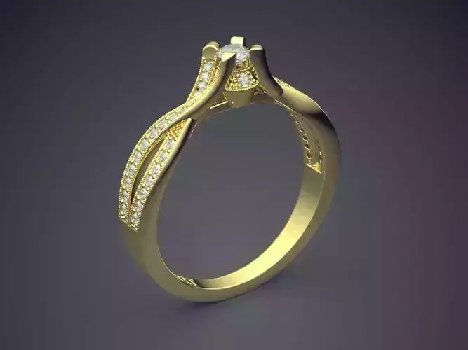 Ring With Diamonds Gjart A-380 3D print model