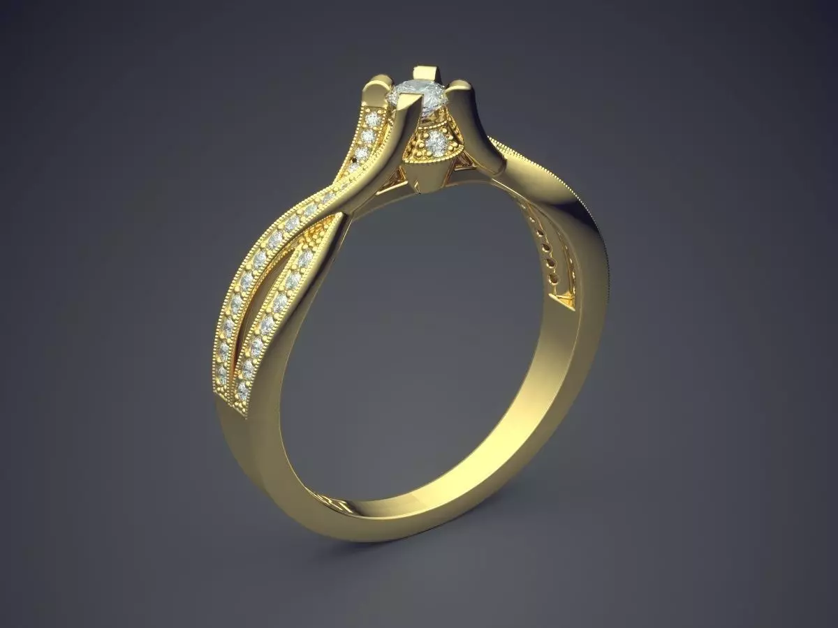 Ring With Diamonds Gjart A-380 3D print model_0